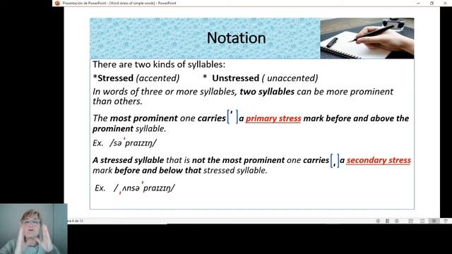 Word Stress in Simple Words