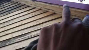 Баня 3 на 3. Зашил бока крыши бани)!