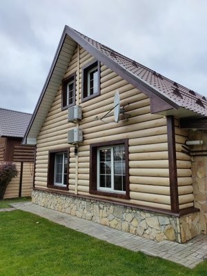 Металлический сайдинг FORT STEEL - одноволновый венец с имитацией металлической пакли