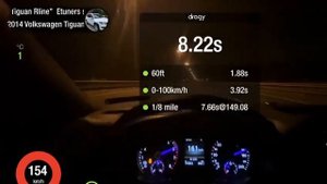 Volkswagen Tiguan R-line launch control, 0-100 km/h, 100-200 km/h, 1/4 mile | quarter mile |