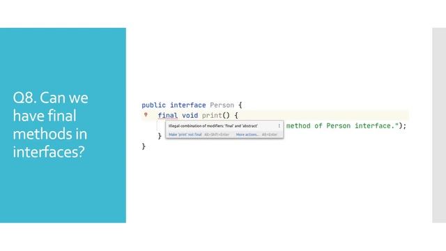 Java interview questions | final keyword [Answers with examples]