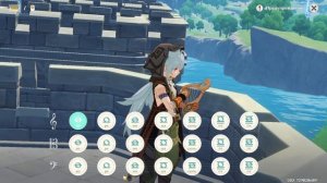 Genshin Impact музыка на лире. Ноты в описании