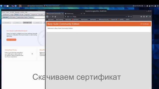 НАСТРОЙКА BURPSUITE В KALI LINUX | SETTINGS BURPSUITE IN KALI LINUX смотреть онлайн