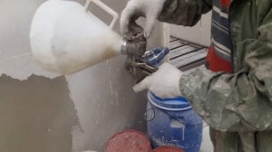 Напыление покрытия для пенопласта. Часть 2