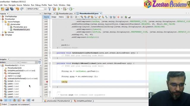 How to Split String in Java NetBeans | Java String substring() method | NetBeans full project