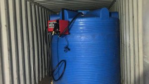 Мини АЗС в контейнере для дизельного топлива с вертикальной емкостью V-5000 - Полимер Групп