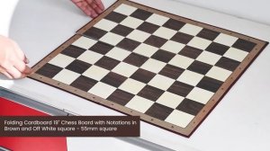 Folding Cardboard 19" Chess Board with Notations | Chessbazaar®