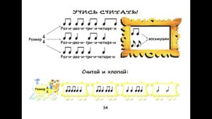 И. Королькова "Крохе - музыканту" 1 часть. Длительности нот. Учись считать. Считай и хлопай.