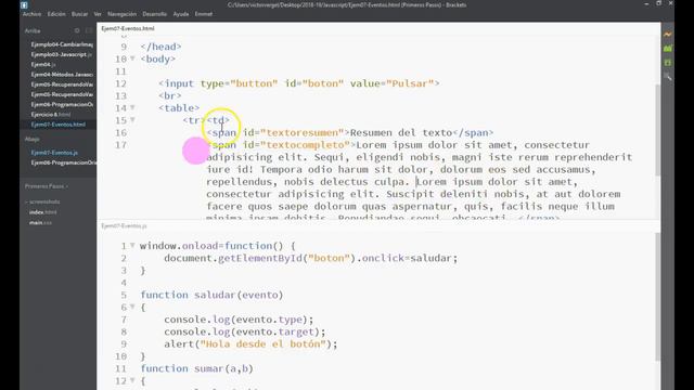 05- Javascript - Gestión eventos javascript смотреть онлайн