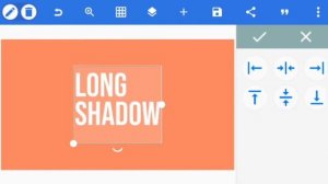 Long Shadow text effect in Android using PixelLab.