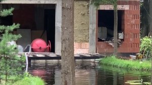 Аэрация в пруду.Насыщение воды кислородом.