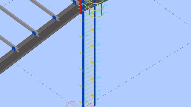 Tekla Structures. Плагин "Пожарная лестница". смотреть онлайн