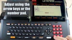 MAX Letatwin LM-550A - BASIC SETTINGS AND LCD OPERATIONS