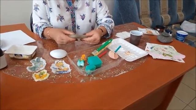 мастер-класс оформление камня (декупаж)