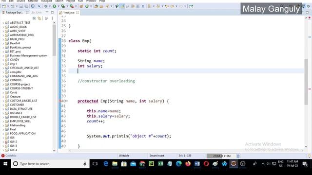 Core Java Class-10 ? Static Variable ? Constructor Overloading? 'this' Keyword? смотреть онлайн