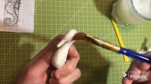 Ватная ёлочная игрушка Морской конёк, пошаговый мастер-класс