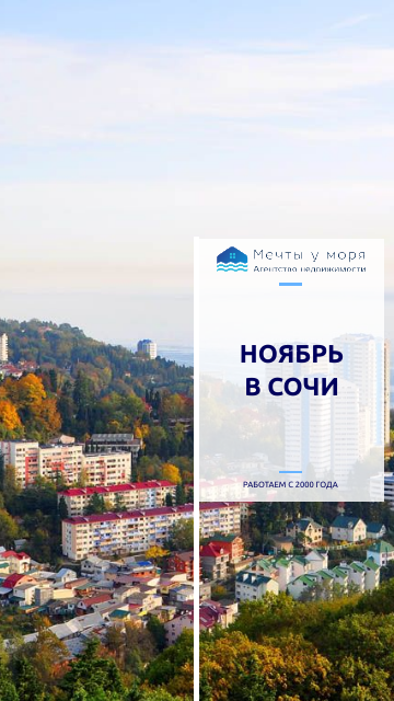 Ноябрь 2023 в Сочи. Отзывы переехавших на юг / Хорошие риелторы Агентства недвижимости Мечты у моря