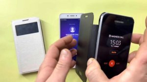 Incoming Call HUAWEI Honor 6A & Outgoing Call Samsung Galaxy S4 Phone Case Book,Alarm Galaxy J1 201