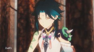 Первая встреча Сяо и Чжун Ли, анимация Genshin Impact