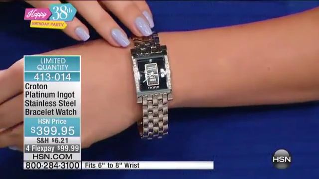 Croton Platinum Ingot Stainless Steel Bracelet Watch смотреть онлайн