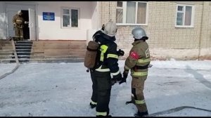 Пожарно-тактические учения на здании общежития политехнического лицея. р.п. Горный. Сар. область