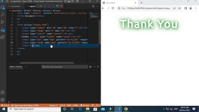 HTML input tag Part3 | number limit, range bar, hidden field, number pattern, field set login | #h4