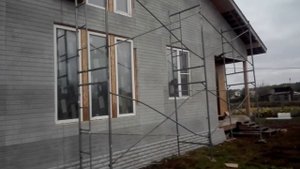 Монтаж фасада домика из СИП панелей термопанелью "ТеплоФасад".