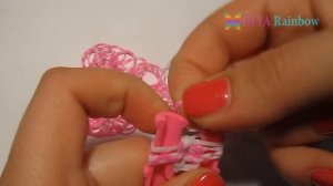 браслет из резинок на рогатке НЕЖНОСТЬ Rainbow Loom