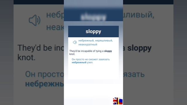 Английские слова. Слово Sloppy (неряшливый)