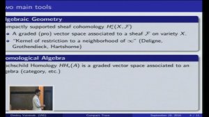 Homological generalizations of trace - Dmitry Vaintrob