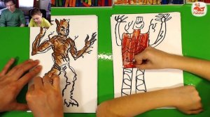 Рисуем ГРУТ  из Стражи галактики / СуперДима