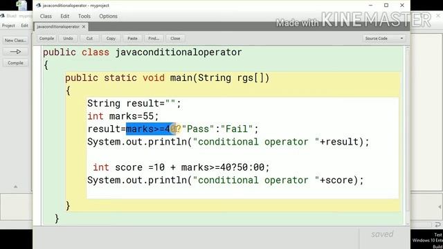 Conditional operator java