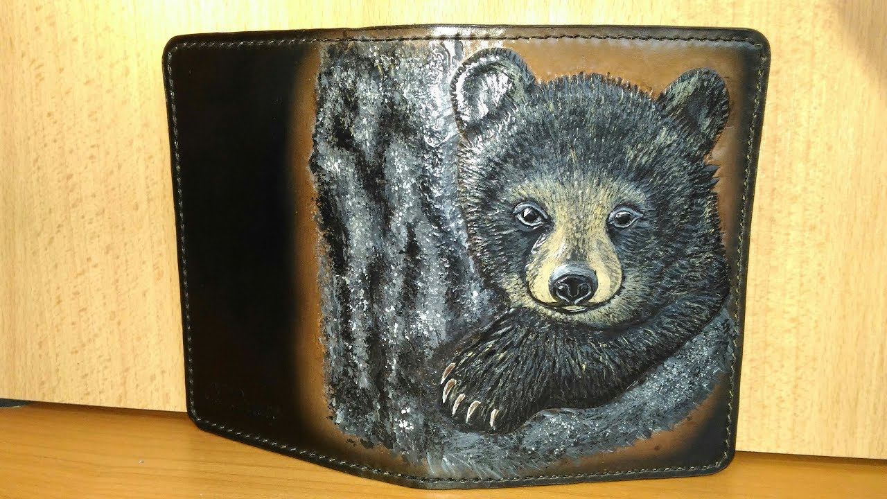 Документница для документов. Изделия из кожи. СКСтиль. " Потапыч"