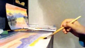 Рисование акварелью по мокрому