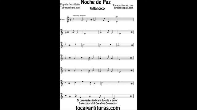 Silent Night Carol Sheet Music for flute violin trumpet sax clarinet cello oboe viola trombone horn смотреть онлайн