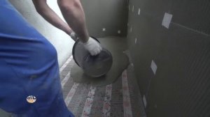 Монтаж мата теплого пола с заливкой смесью