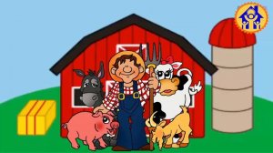 Легко учим домашних животных на английском с песенкой.Farm animals.English for Kids #LondonFamilyFu