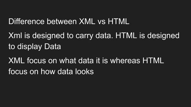 8. XML introduction. Extensible Markup Language. XML vs HTML - AJAX