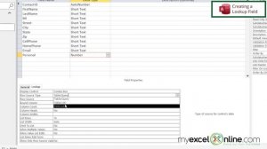 How to Create a Lookup Field in a Table in Microsoft Access