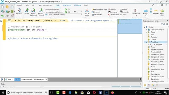 WEBDEV Connexion MYSQL (CRUD) смотреть онлайн