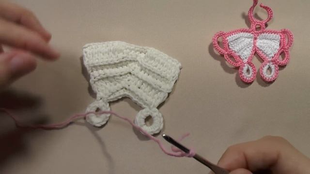 Вязание маленькой БАБОЧКИ крючком.Урок вязания. смотреть онлайн