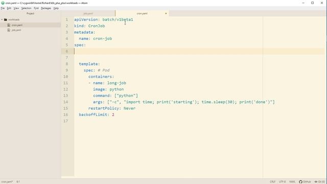 How to define a CronJob in Kubernetes? смотреть онлайн