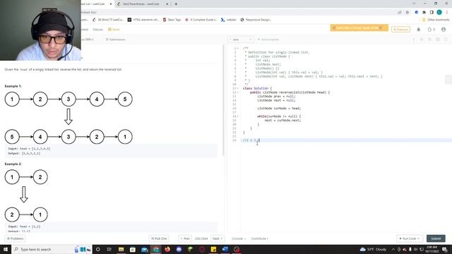 LeetCode Reverse A Singly Linked List(Java) Tutorial смотреть онлайн