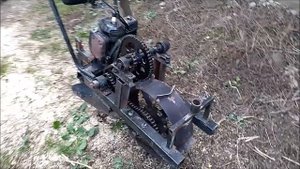 Самодельный окучник с двигателем от бензопелы урал