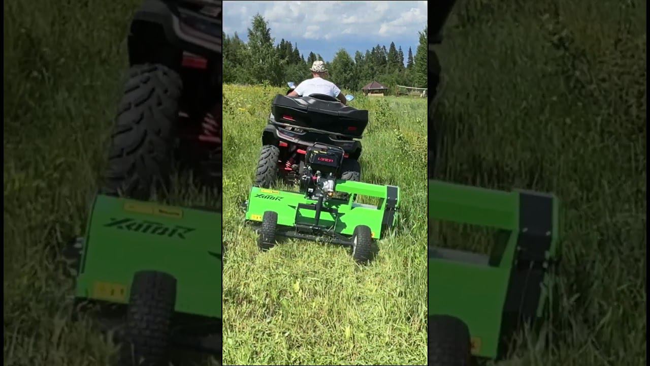 Косим косилкой xator окраины турбазы — защита от пожаров и вредителей.