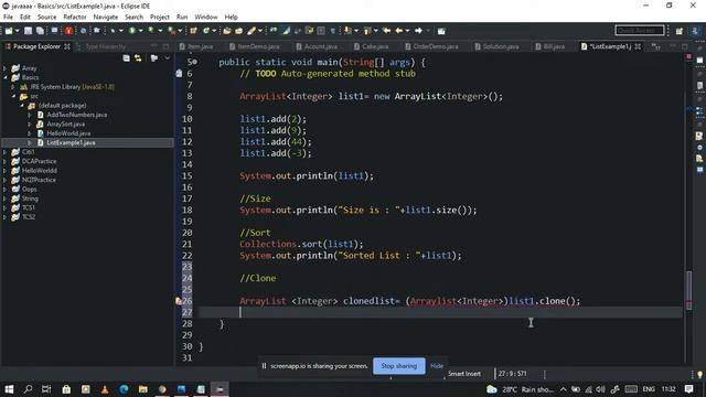 ArrayList in JAVA | ArrayList | Collections