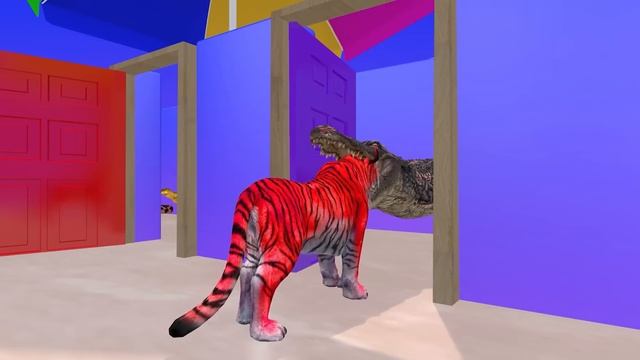 Cow Mammoth Elephant Lion Gorilla Dinosaur Guess The Right Door ESCAPE ROOM CHALLENGE Animals Ball смотреть онлайн