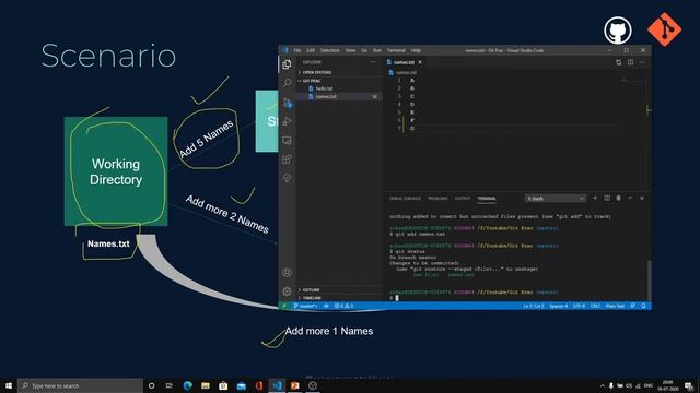 Practicing GIT basics using scenario | Git and GitHub Complete Guide