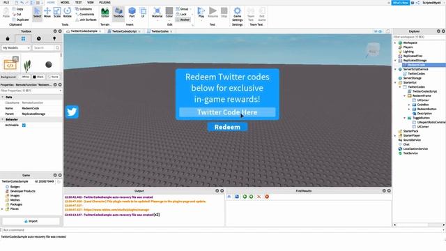 Roblox Scripting Tutorial: How to Script Twitter Codes смотреть онлайн
