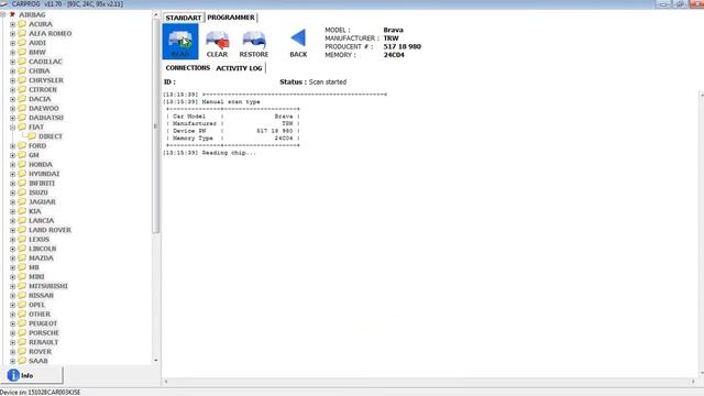 Ремонт блока SRS Airbag Fiat Albea смотреть онлайн
